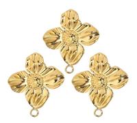 Pendants Stainless Steel Charm Earrings Decoration Gold Plated Designs for Jewelry Making Supplies Gold 3pcs Elegant Designs