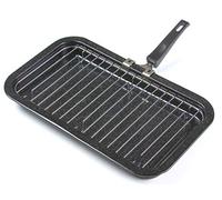 Pendeford 405 x 235 x 40mm Enamel Grill Pan and Rack, Black