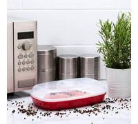 Pendeford Microwave Fish Steamer & Poacher Plastic Vegetable Steamer Dish 27Cm