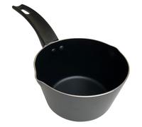 Pendeford Non Stick Milk Pan - Lightweight Aluminium Saucepan with Dual Pouring Spouts, Cool Touch Handle, 500ml Small Pan for Milk, Sauces, Porridge & Eggs - 14cm