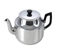 Pendeford Tea Pot 9 Cup Silver - Dripless Pouring, Lightweight Stainless Steel - Easy Clean Metal Teapot for Everyday Tea Serving, Modern Kitchen Tea Pot