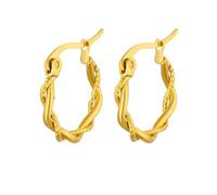 Pendientes de aro de cuerda retorcida para mujer Pendiente de piercing de oreja de color dorado Joyería estética Regalos de boda aretes mujer Regalos de moda