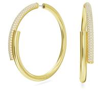 Swarovski 'Dextera' WoMens Gold Plated Metal Hoop Earrings - 5671808 Gold Tone - One Size