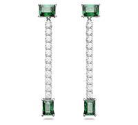 Swarovski Matrix Drop Earrings Emerald Green New
