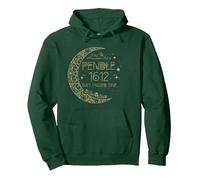Pendle 1612 They Missed One Witch Trials Celestial Witchcore Pullover Hoodie, Adult Unisex, Dark Green, Medium