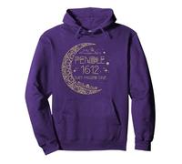 Pendle 1612 They Missed One Witch Trials Celestial Witchcore Pullover Hoodie, Adult Unisex, Purple, X-Large
