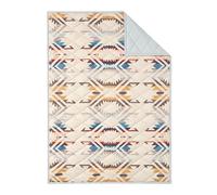 PENDLETON 17066 White Sands Throw Blanket, Roll-Up Lightweight Cotton Bedding Quilt, Home Decor Oversized Warm Accent Western Aztec Blanket for Couch, Bed, Outdoor Picnic, 50 x 70-Inch, Sandshell