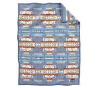 Pendleton Chief Joseph Crib Blanket 32" x 44" - Wool Cotton, Lightweight, Reversible, Dry Clean, Soft and Durable Baby Blanket for Home and Travel - Slate