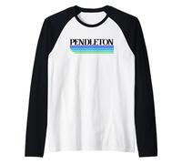 Pendleton Oregon Retro Graphic - Pendleton OR CV29X Raglan Baseball Tee
