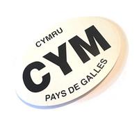 Pendragon Wales Cym Pays de Galles Oval Car Sticker [wb13]