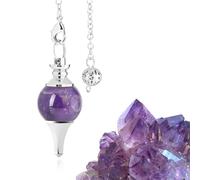 Pendulum Amethyst Reiki Healing Crystal Pendulum for Dowsing Scrying Divination Meditation Reiki Healing Wiccan Supplies Amulet Creative Gifts