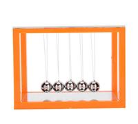 Pendulum Ball Decoration Science Educational Swing Physics Desk Decor Craft Gift for Kids Students Home Office Black Orange 11.7x8.5x16cm (Orange)