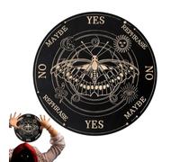 Pendulum Board for Divination Dowsing Board, Sacred Geometry Eye Pendulum Board, Wooden Dowsing Divination Board Metaphysical Message Board forWitchcraft Wiccan Altar Supplies, D