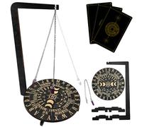 Pendulum Board with Crystal Dowsing Spiritual Practice Guide Pendulum Stand Wooden Pendulum Stand for Calming Atmosphere Decor Easy to Assemble & Use