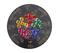 Pendulum Divination Board, Wooden Garland Board - Wooden Seven-Star Dowsing Board,Message Board Metaphysical Round Altar Home Decor for Meditation, Divination