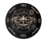 Pendulum Dowsing Divination Board - 15cm WitchcraftOuija Spirit Board | Wooden Round Spirit Board | Yes/No/Maybe Decision-Making Mat | Mystical Fortune-Telling Tool WitchcraftWiccan Altar Supplies