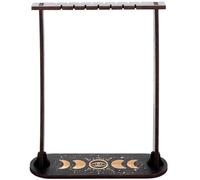 Pendulum Holder Pendulum Stand Black Pine Wood Crystal Display Holder with Tray Witch Rock Stone Stand Shelf for Wiccan Supplies Gift Type B