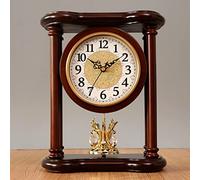 Pendulum Mantel Clock Solid Wood Silent Mantel Clocks Classic Mantel Clock Fashionable Creative Table Clock Battery Operated for desk, table, shelf or bedside