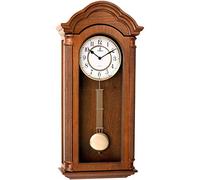 Pendulum Wall Clock Battery Operated - Large Hanging Grandfather Wall Clock with Pendulum - Quiet Wood Pendulum Clock - Wooden Wall Clock for Living Room Decor, Office & Home Décor Gift 26x12