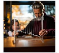 Pendulum Wave Physical Science Desktop Decoration:12 Balls,Not Newton's Cradle,Huygens Pendulum Principle