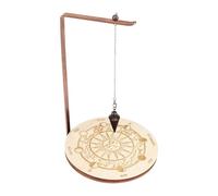 pendulumHolder - Counterbalanced Circular Base Pedestal, Spiritual Divination Dowser s Dowsing Turntable Plate, Natural Walnut Timber Lunar Phase Storage Dish | Crystals Rack for Witches & Believers
