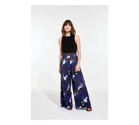 Penelope Poppy Cotton Poplin Trousers Blue one size