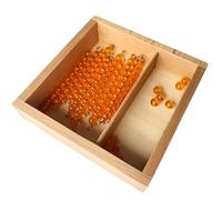 penepico Montessori Bead Materials for Seguin Board Box A - Montessori Golden Beads Set for Tens Boards, Decimal System Math Materials, Educational Learning Tools for Children