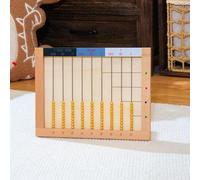 penepico Montessori Golden Bead Frame (Flat) - Solid Beechwood & Plywood, Decimal System Teaching Aid, Place Value Manipulative, Addition Subtraction Multiplication Division, Homeschool Classroom