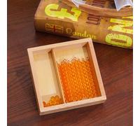 penepico Premium Montessori Golden Beads Box A for Seguin Chalkboards - 10 Bars & 10 Single Beads for Decimal System & Value Maths Material for Kids 4-7, Homeschool & Classroom