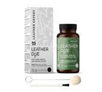 Penetrating Leather Dye - Caramel Leather Dye 75 ml - Ideal for Shoes, Handbags and Accessories - Includes Applicator & Brush - Shoe Paint for Suede, Nubuck Aniline (16 Colours) (Moss Green)