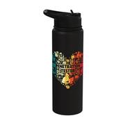Penetration Tester Cyber Security Heart Hacker Stainless Steel Insulated Water Bottle