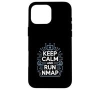 Penetration Testing "KEEP CALM AND RUN NMAP" Hacker Culture Case for iPhone 16 Pro Max