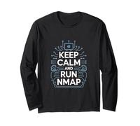 Penetration Testing "KEEP CALM AND RUN NMAP" Hacker Culture Long Sleeve T-Shirt
