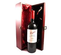 Penfolds Bin 28 Kalimna Shiraz 2001 South Australia (Red wine) vintage wine in a silk lined wooden box with four wine accessories, 1 x 750ml