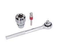 Pengcadent Universal Socket Wrench Tool, Adjustable Wrench Set 10-19mm, Chrome Vanadium Steel Hand Tool with Extension Rod for Home Improvement, Automotive and Construction