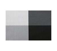 Pengcen Rectangular Placemats Set of 6,Waterproof PVC Fabric Placemats,Black Placemats,Decorate the Living Room and Dining Table,12'' x 18''(30 x 45 cm)