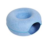 Pengchang Bed For Cats Winter Pet Supplies Plush Houses And Habitats Warm Puppy Accessories Dog Mat Things House Kitten Basket Accessory(Blue,50cm)