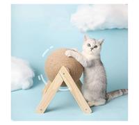 Pengchang Cat Scratching Ball Toy Kitten Sisal Rope Ball Board Grinding Paws Toys Cats Scratcher Wear-resistant Pet Furniture Supplies(V type,Big)