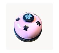 Pengchang Pet Toys Bell For Dogs Cat Training Interactive Toy Called Dinner Small Bells Footprint Ring Trainer Feeding Reminder For Teddy(Pink)