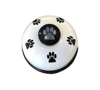 Pengchang Pet Toys Bell For Dogs Cat Training Interactive Toy Called Dinner Small Bells Footprint Ring Trainer Feeding Reminder For Teddy(White)