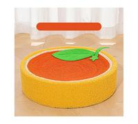 Pengchang Round Cat Scratcher Sisal Weave Cat Scratching Pad 2 In1Indoor Grinding Claws Cat Training Toys For Cats Furniture Protection(Yellow Orange)