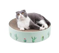 Pengchang Round Type Cat Catnip Scratch Board Nail Scraper Mat Bed Toy Cats Scratcher Corrugated Paper Kitten Pad Rest Pet Supplies(As1,32x32x6cm)