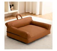 Pengchang The Kennel Is Universal In All Seasons, Removable And Washable Dog Bed, Medium And Small Dog Nest, Waterproof Pet Sofa(Quality coffee,S -53x40x20cm)
