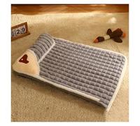 Pengchang Winter Warm Dog Mat Luxury Sofa For Small Medium Dogs Plaid Bed For Cats Dogs Fluff Sleeping Removable Washable Pet Beds(Gray,75x45 cm)