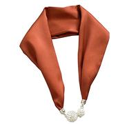 PengFaXin Necklace Fashion Scarf Magnetic Buckle Hairband Solid Wrist Strap (#133 Burgandy)