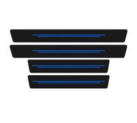 PENGFNB for VW Touareg II 7P 2010-2016 2017 2018 Car Door Sill Protector Strips Kick Plates Anti Scratch Carbon Fiber Welcome Pedal Threshold Edge Entry Guards Stickers,A/Blue