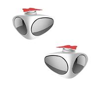 PengGengA A Pair of Car Blind Spot Mirrors HD Glass 360° Adjustable Wide Angle 2 in 1 Rear View Mirrors for Cars (White, 7.5 * 5.5 * 6cm)