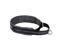 PengGengA Dog Training Adjustable Collar Reflective Soft Padded P Chain Slip Cinch, Neck 28cm-63cm, Nylon Collars for Dogs (Grey, S: Length 33-43 cm)