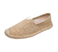 PengGengA Men's Espadrilles Classic Casual Canvas Slip on Flat Shoes Ladies Espadrilles Sandals Comfortable Summer Loafer Flat Shoes