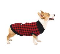 PengGengA Warm Dog Jumpers Pet Clothes Cat Christmas Knitted Pullover Jacquard Sweater Cozy Winter Pets Outfit - Black Red Plaid, XXL